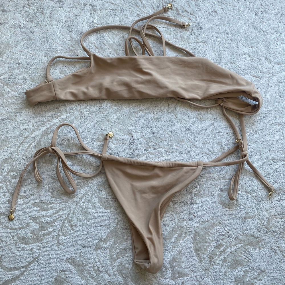 Fashion Nova Tan Bikini Set Size Small
